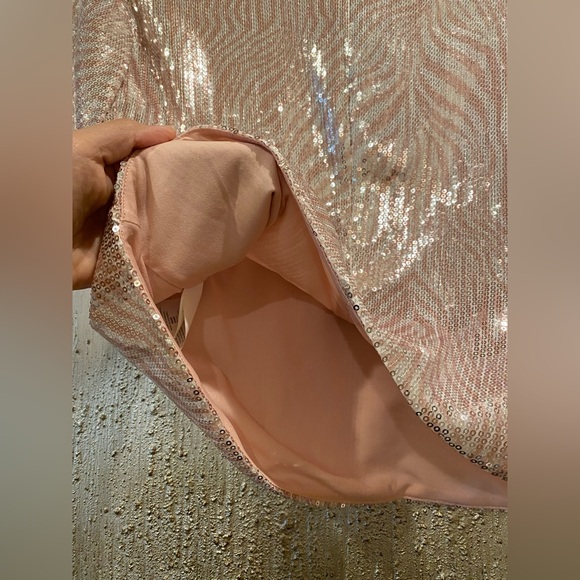 Michael Kors Sparkling Sequins Over Pink Zebra Print Sequin Crop Top - Size M - Picture 10 of 15